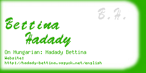 bettina hadady business card